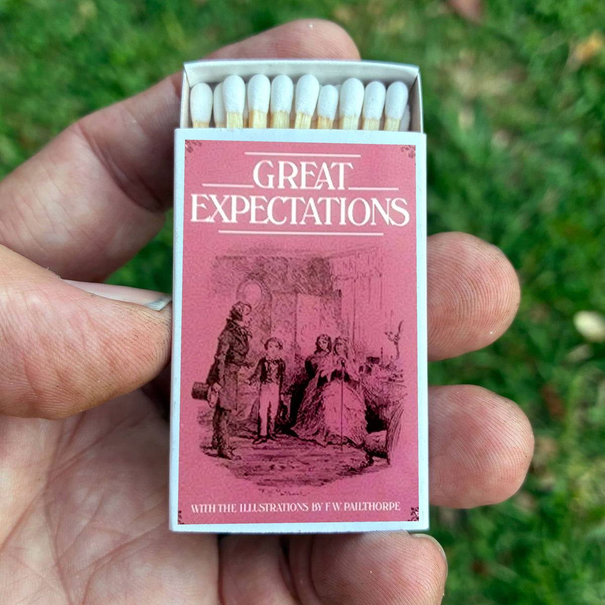 Dickens Matchbox, Literary Art Collectible, Candle Lighting Accessory