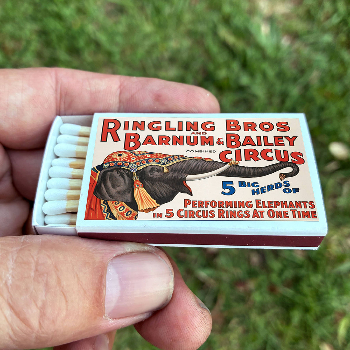 Vintage Ringling Bros Matchbook, Circus Lover Gift, Carnival Collectible, Candle & Incense Accessory