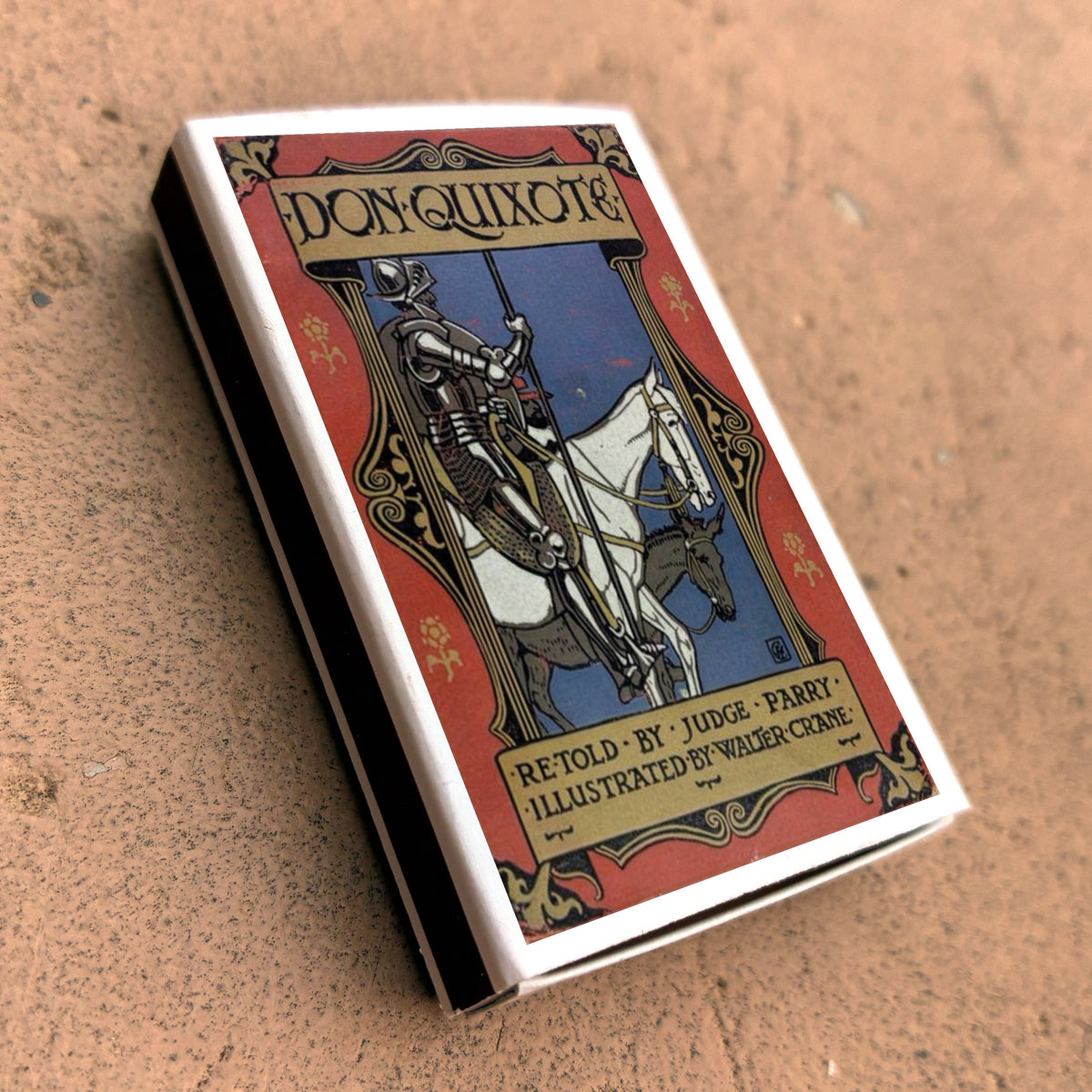 Don Quixote Matchbook, Vintage Literary Art Collectible, Reader Gift, Candle Lighting Accessory, Bookish Decor