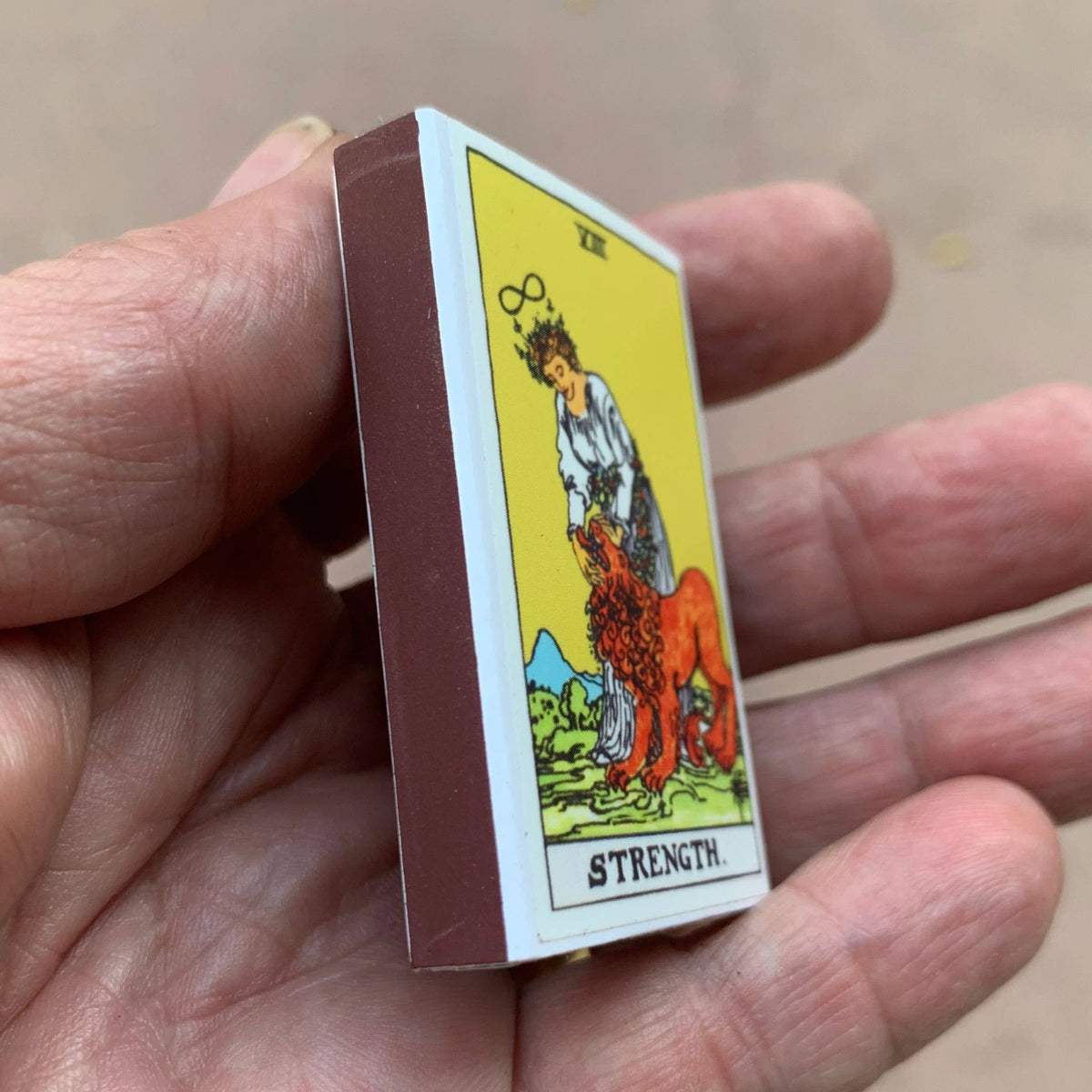 Vintage Tarot Strength Matchbook, Mystical Occult Home Decor Accessory