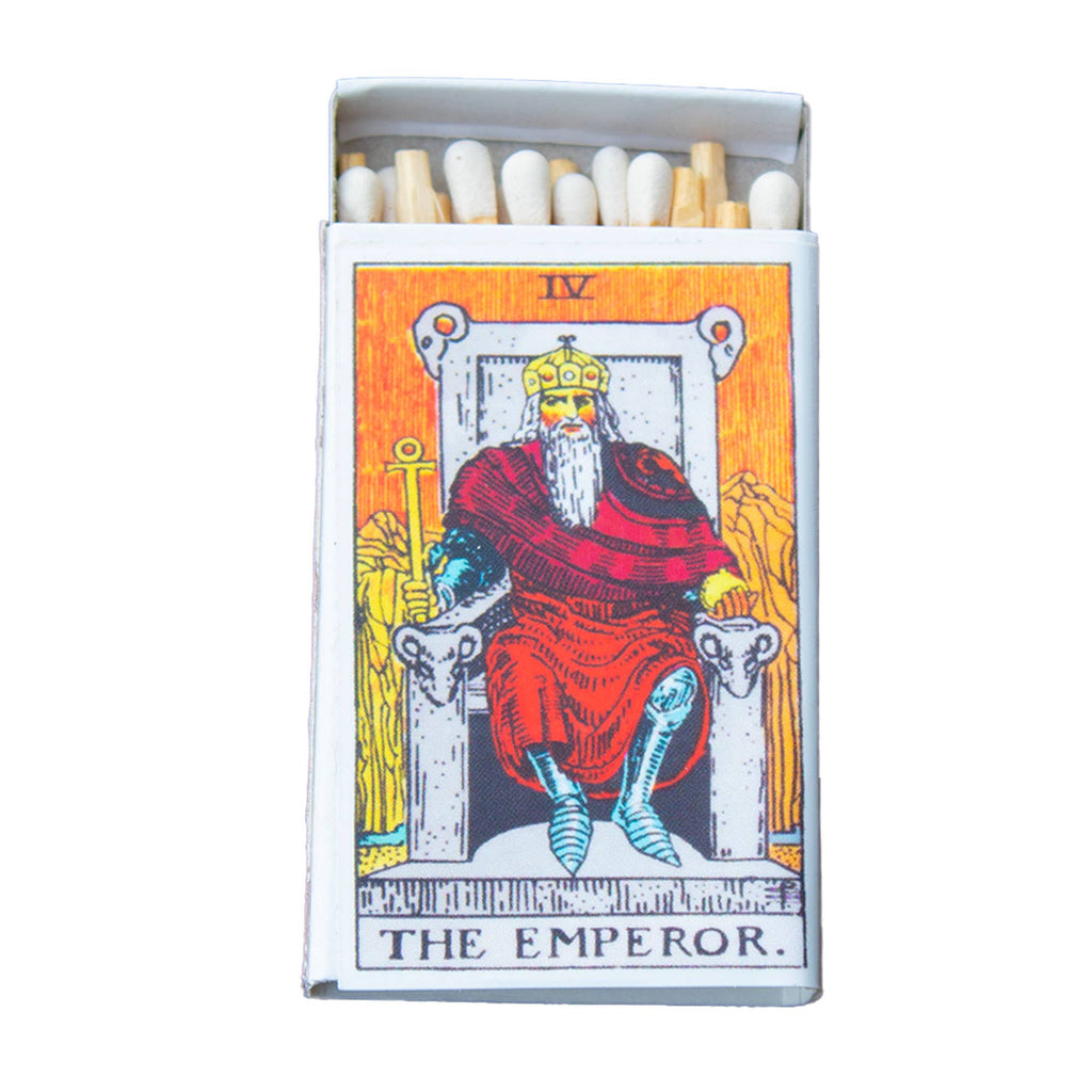 The Emperor Tarot Matchbox – Major Arcana Matches, Mystical Candle Accessory, Tarot Lover Gift