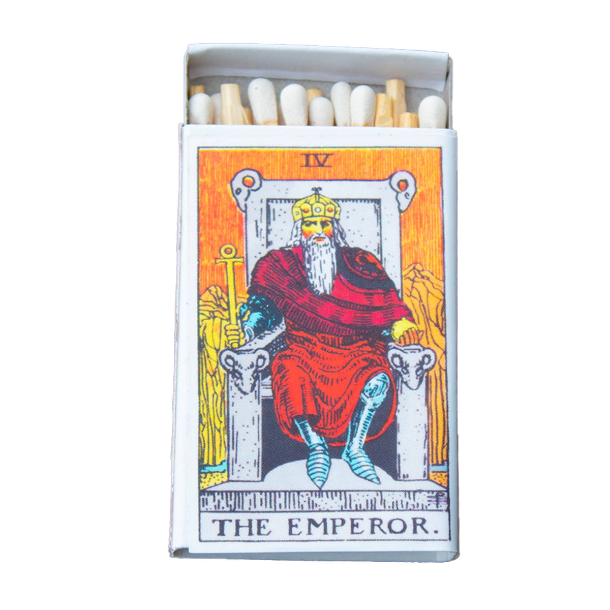 The Emperor Tarot Matchbox – Major Arcana Matches, Mystical Candle Accessory, Tarot Lover Gift