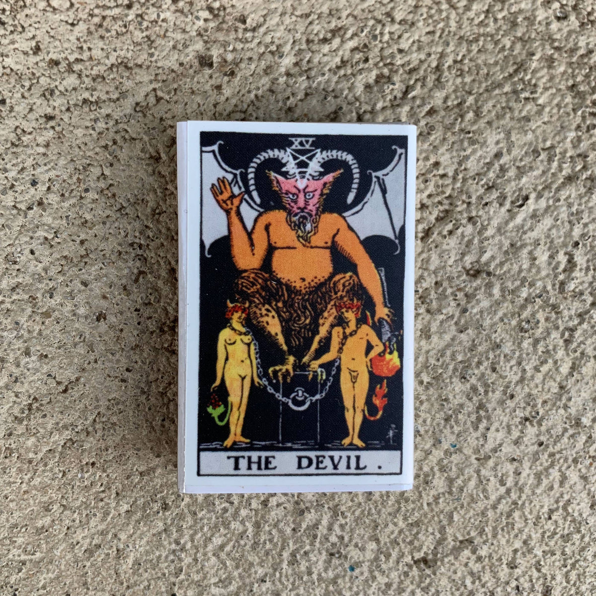 The Devil Tarot Matchbox – Gothic Major Arcana Matches, Witchy Décor, Occult Gift