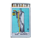 Vintage Tarot Hermit Matchbook, Mystical Occult Home Decor Accessory