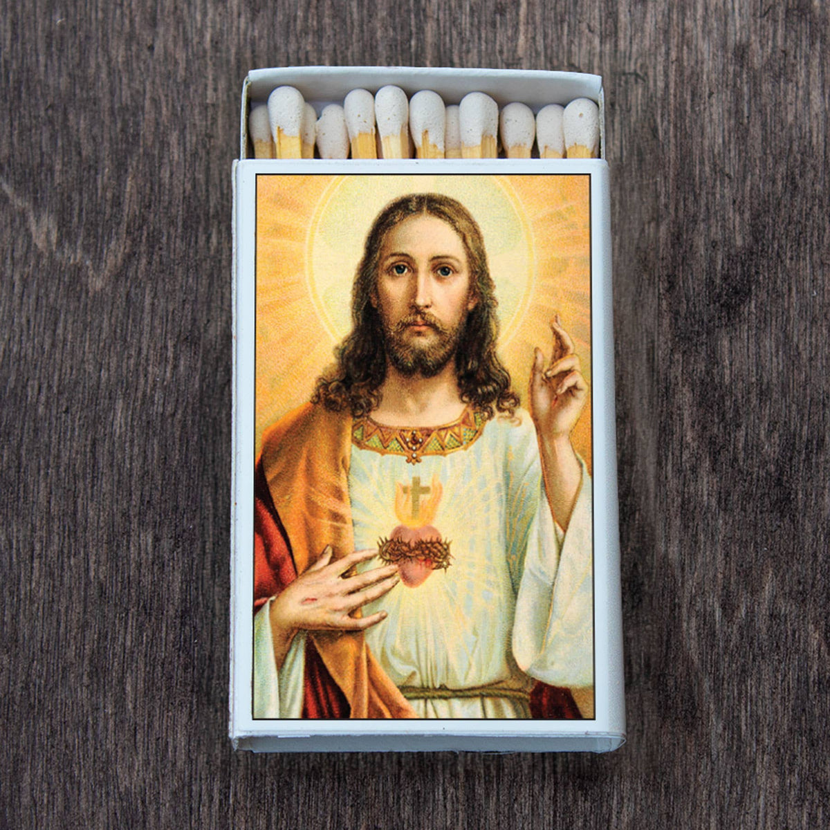 Jesus Matchbox – Christian Matches, Religious Home Décor, Faith-Inspired Gift