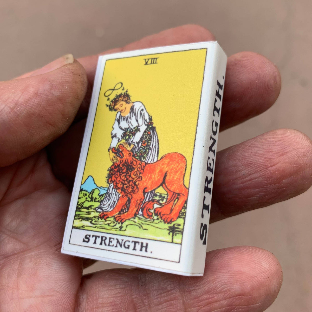 Vintage Tarot Strength Matchbook, Mystical Occult Home Decor Accessory