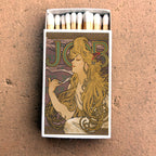 Mucha Job Matchbook, Art Nouveau Collectible, Vintage Matchbook Cover, Alphonse Mucha Art Decor, Candle & Incense Accessory, Art Lover Gift