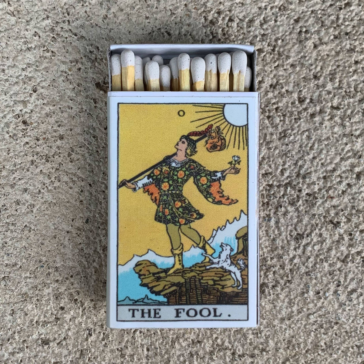 The Fool Tarot Matchbook, Vintage Mystical Decor, Candle Accessory (15-20 Matches)