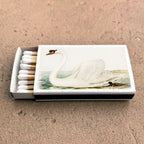 Vintage Swan Matchbox – Elegant Bird Matches, Cottagecore Home Décor, Candle Accessory