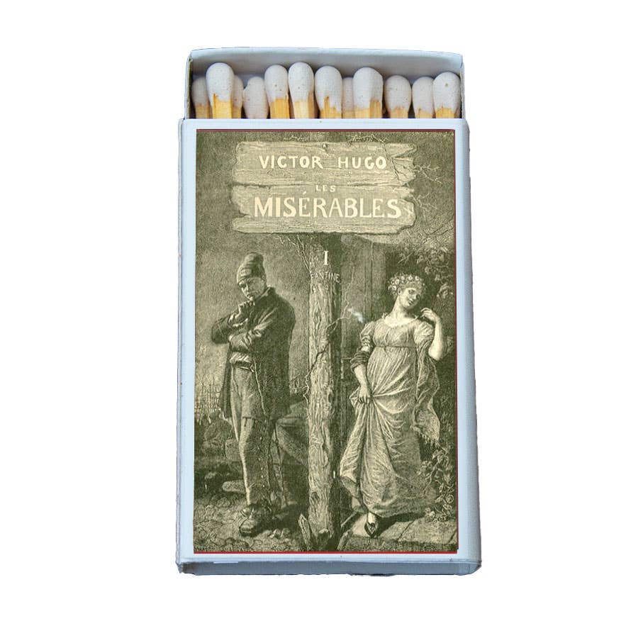 Les Misérables Matchbook, Victor Hugo Classic Literature Collectible (15-20 Matches)