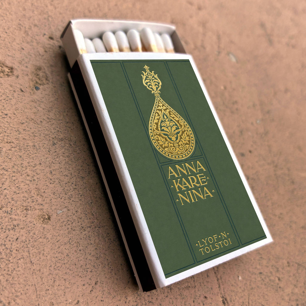 Anna Karenina Matchbook, Vintage Literary Art Collectible, Reader Gift, Candle Lighting Accessory, Bookish Decor