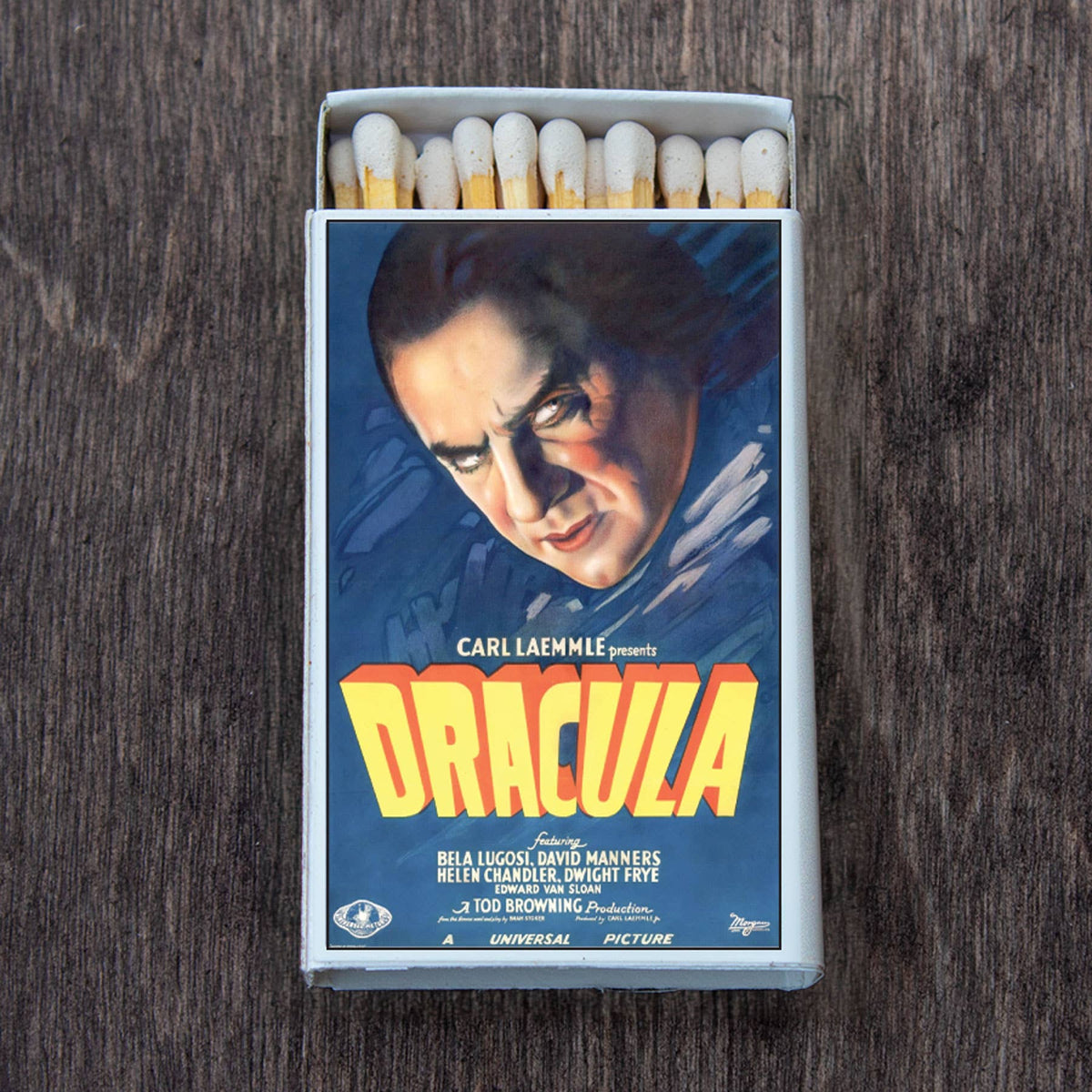 Classic Horror Dracula Matchbook, Vintage Movie Poster Art, Retro Film Decor, Candle Lover Gift