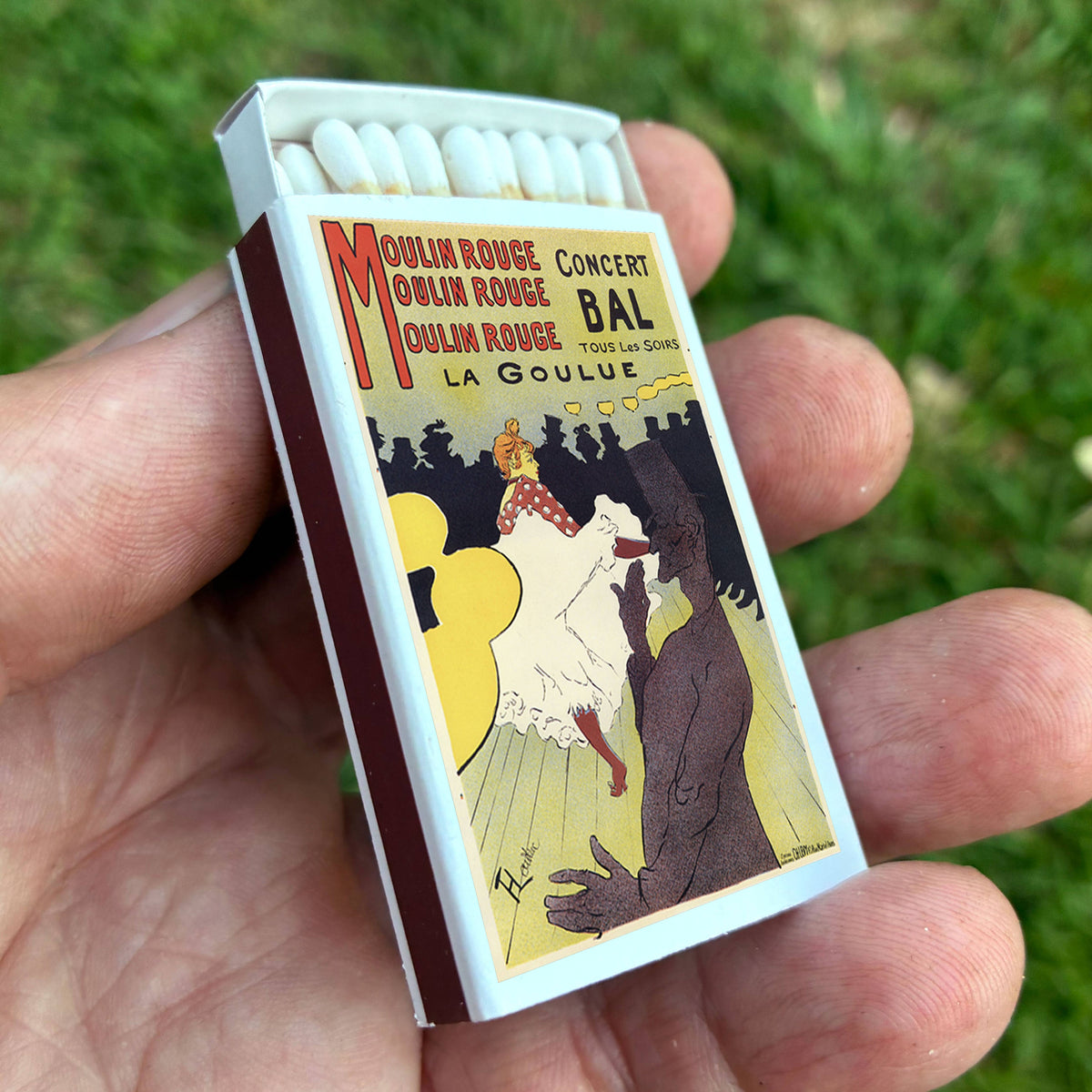 Moulin Rouge Toulouse-Lautrec Matchbox, Vintage Paris Art Decor, Candle Lighting Accessory