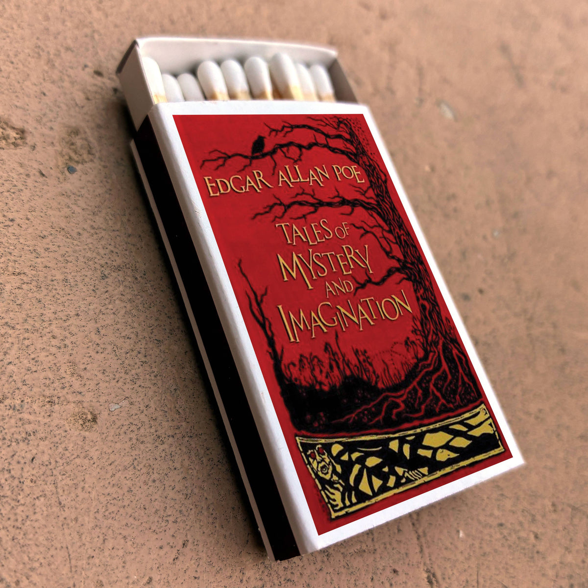 Edgar Allan Poe Matchbox – Tales of Mystery and Imagination, Gothic Literary Gift